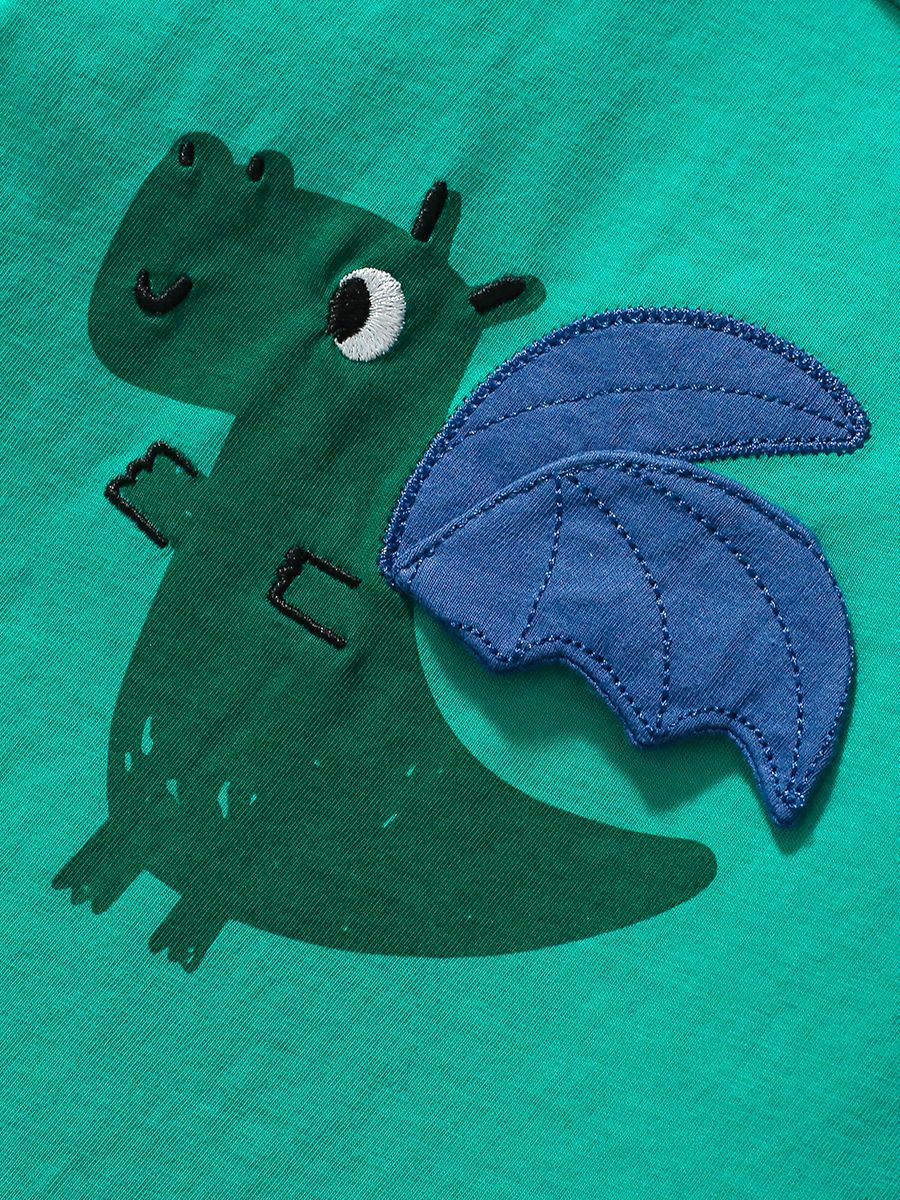 Arrival Autumn Kids’ Long Sleeves Little Dragon Pattern T-Shirt In European And American Style For Summer-3