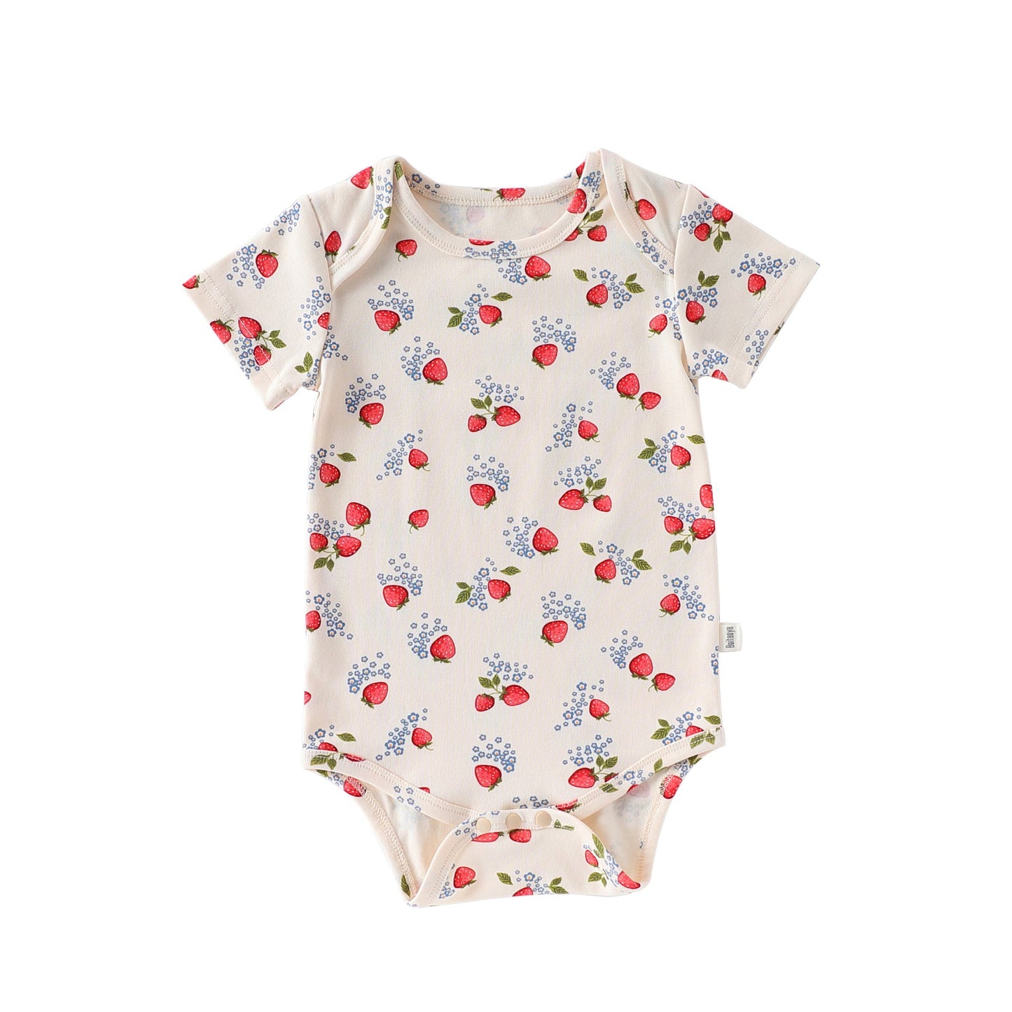 Summer Arrival Baby Unisex Crew Neck Short Sleeves Fruits Pattern Onesies Bodysuits-1