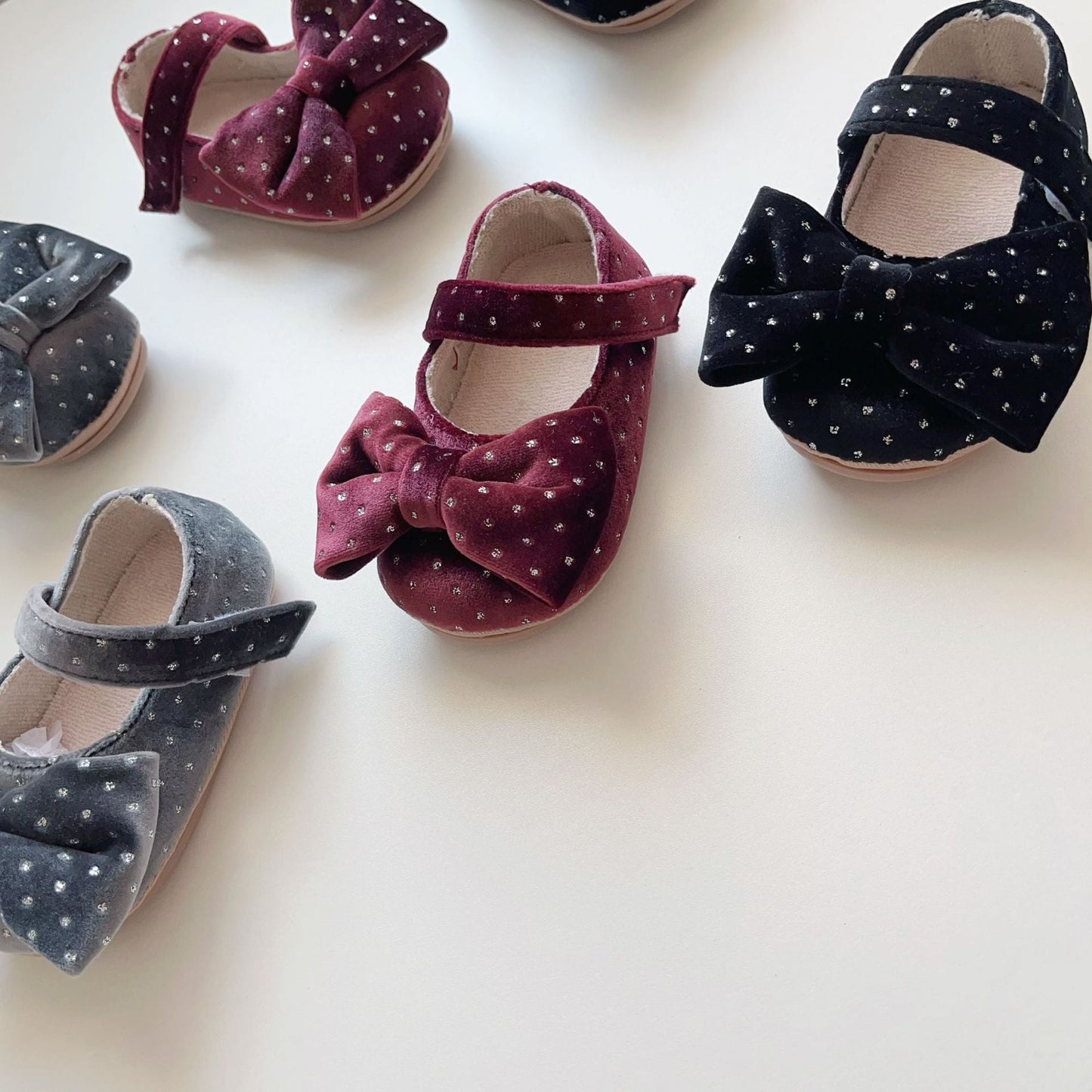 Autumn Baby Girl Vintage Design Dots Pattern Toddler Soft-Sole Anti-slip Walking Shoes-4