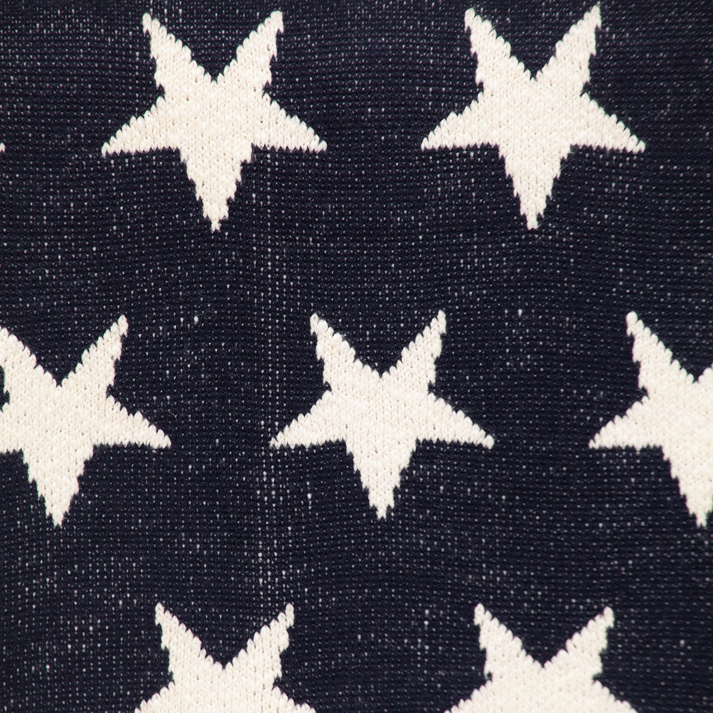 Navy Blue And White Stars Knitted Baby Blanket-6