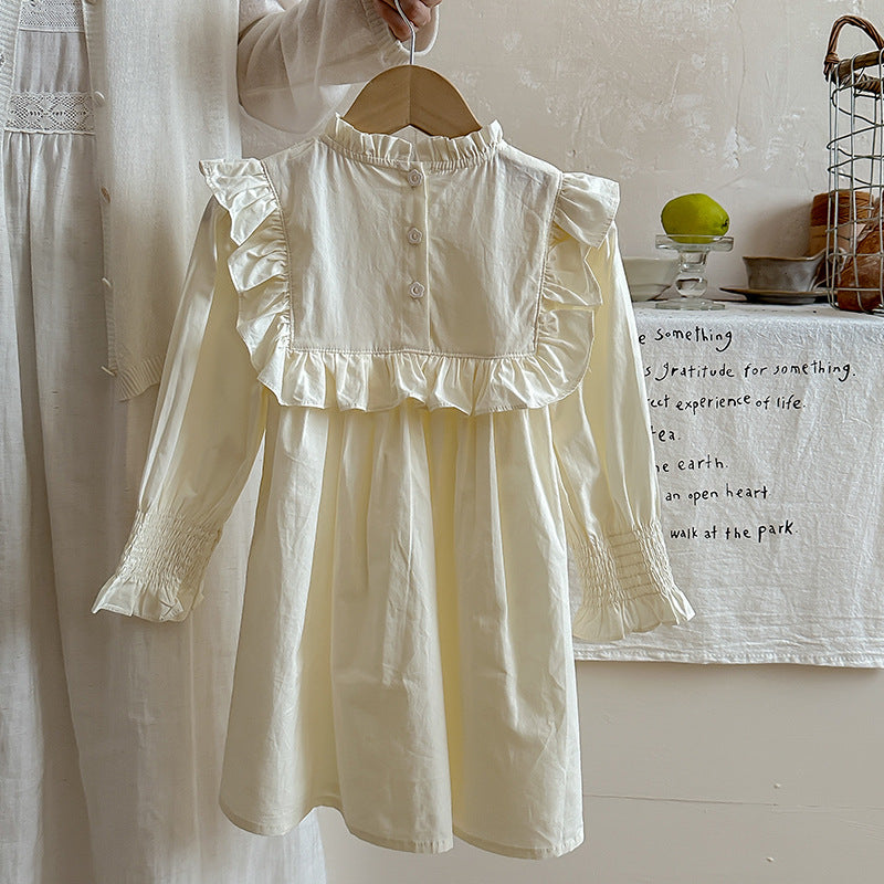 Spring and Autumn Vintage Embroidered Pattern Long-sleeved Dress for Stylish Girls-3